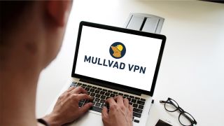 Mullvad being used on a laptop