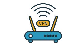 A router sending out a VPN connection